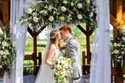 Gazebo-Flowers-Bride-Groom